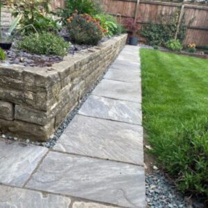 Sagar Black Tumble Sandstone Paving -600×900 MM