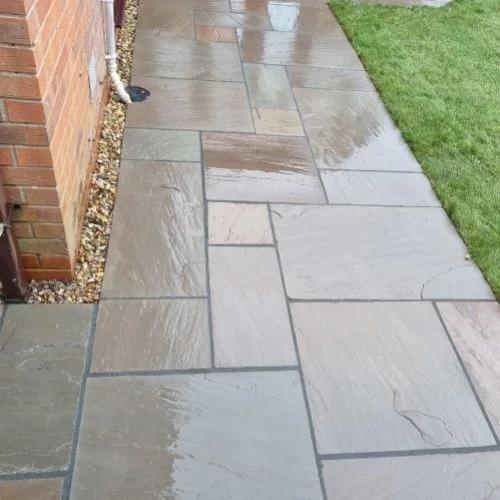 Autumn Brown Natural Sandstone Paving