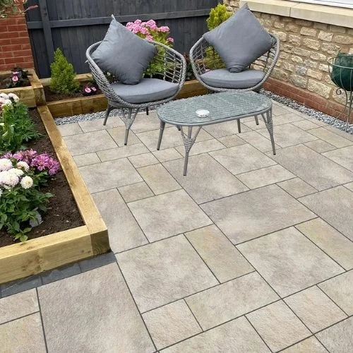 Buy Tumbled Yellow Limestone Paving